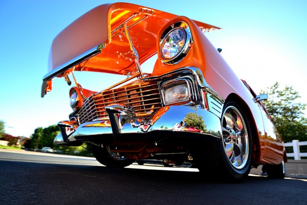 Orange Hot Rod with Chrome