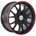 18" inch matte black Audi wheels rims fit A4 A6 A8 red stripe