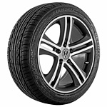 VOLKSWAGEN WHEELS SKU 305 17 INCH MATTE BLACK WITH MACHINED FACE RIMS WITH TIRES FREE SHIPPING